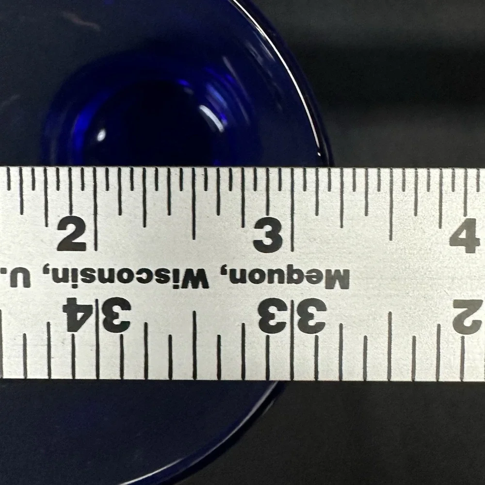 Libbey 'Bangles - Cobalt Blue' 16 Oz Cooler, Discontinued Piece, Set of 4, VTG